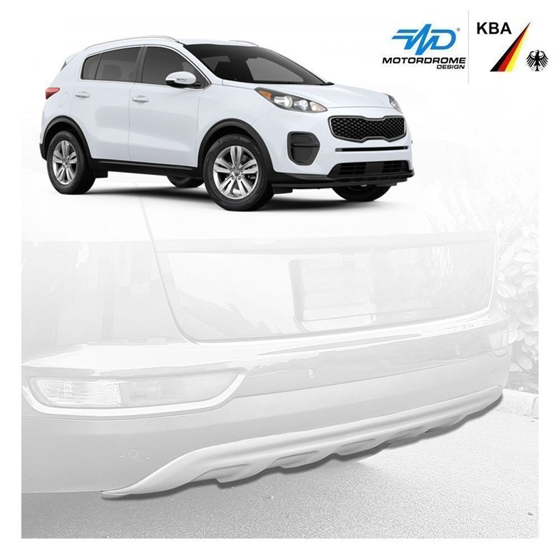 Rear bumper lip for KIA Sportage IV (QL) PRE-FL 2016-2018 | Black ABS