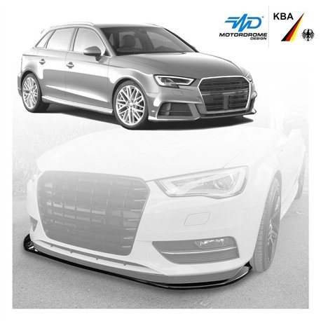 Front splitter for Audi A3 Sportback Hatchback III 8V 5D 2013-2020 ABS