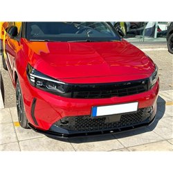 Front splitter for Opel Corsa Hatchback F (G2J0 | U) 5D FL 2023- Black ABS