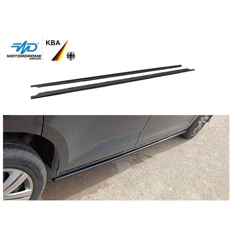 Side skirt extensions for Volkswagen VW Caddy SB SK L1 SWB 2020- Black ABS