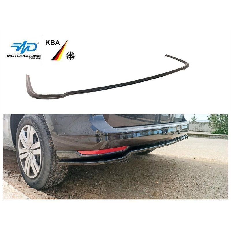 Rear bumper lip for Volkswagen VW Caddy (SB | SK) (L1 SWB) 2020- Black ABS