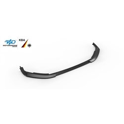 Front splitter for Peugeot 208 Hatchback II (P21 | U) 5D 2019- Black ABS