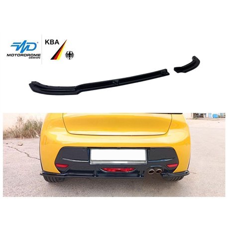 Rear bumper lip for Peugeot 208 Hatchback II (P21 | U) 5D 2019- Black ABS