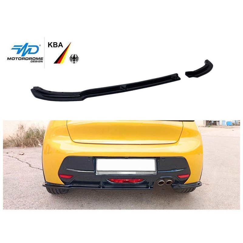 Rear bumper lip for Peugeot 208 Hatchback II (P21 | U) 5D 2019- Black ABS