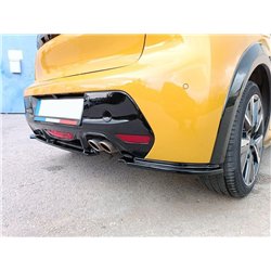 Rear bumper lip for Peugeot 208 Hatchback II (P21 | U) 5D 2019- Black ABS