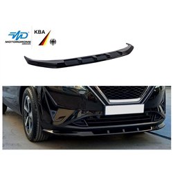 Front splitter for Nissan Qashqai III (J12) 2021- | Black ABS plastic Shiny