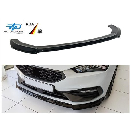 Front splitter for SEAT Leon Hatchback IV (KL) FR 5D 2020- | Black ABS
