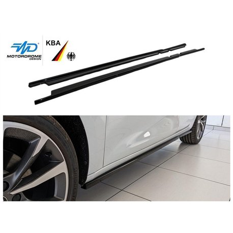 Side skirt extensions for SEAT Leon Hatchback IV (KL) 5D 2020- | Black ABS