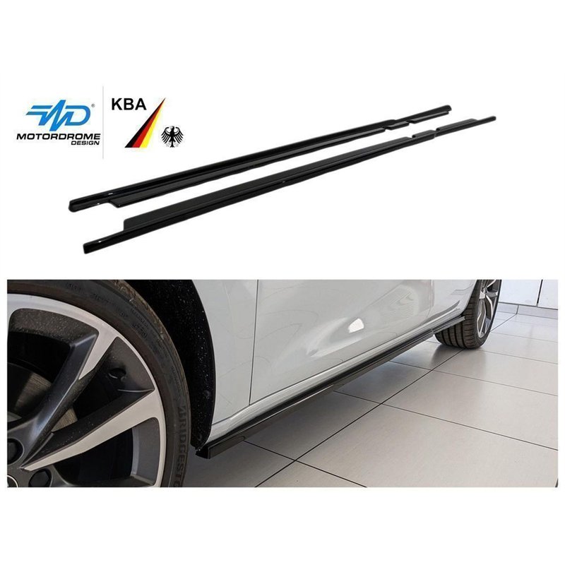 Side skirt extensions for CUPRA Leon Hatchback I (KL) 5D 2021- | Black ABS