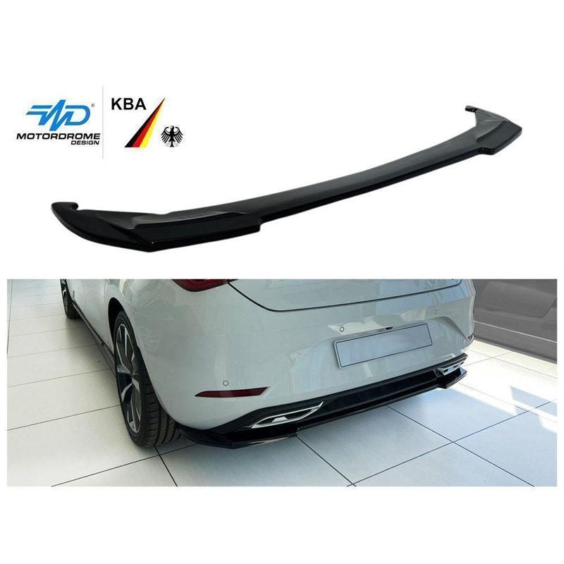 Rear bumper lip for SEAT Leon Hatchback IV (KL) FR 5D 2020- | Black ABS