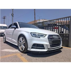 Front splitter for Audi S3 Sportback Hatchback III 8V 2016-2020 Black ABS