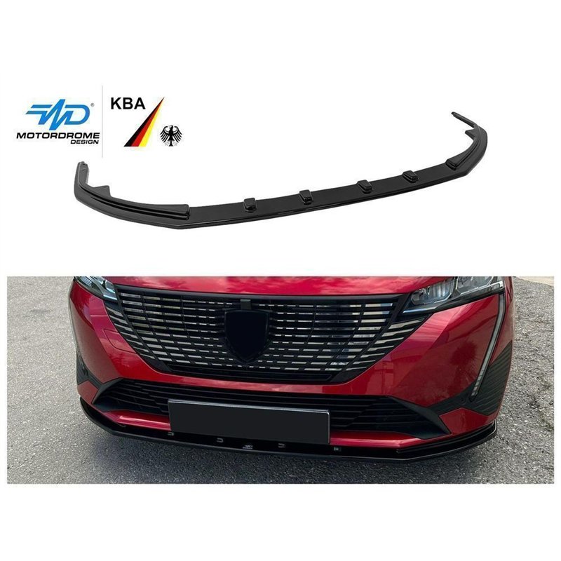 Front splitter for Peugeot 308 Hatchback III P5 P51/P52 5D 2022- Black ABS