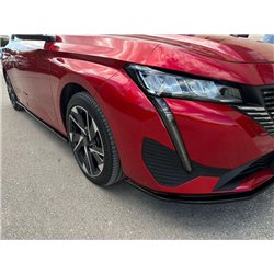 Front splitter for Peugeot 308 Hatchback III P5 P51/P52 5D 2022- Black ABS