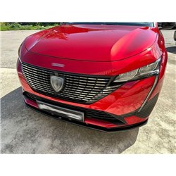 Front splitter for Peugeot 308 Hatchback III P5 P51/P52 5D 2022- Black ABS