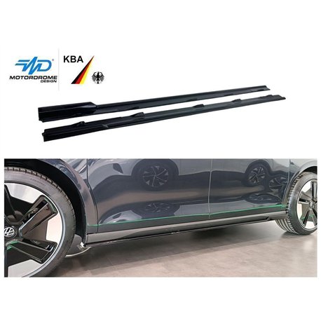 Side skirt extensions for Volkswagen VW ID. Buzz EB/EBN 2022- Black ABS