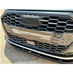 Front splitter for Audi A3 Sportback Hatchback IV 8Y 5D 2020- Black ABS