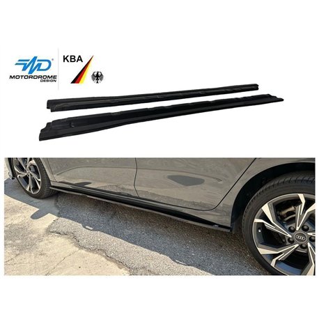 Side skirt extensions for Audi A3 Sportback Hatchback IV 8Y 5D 2020- ABS