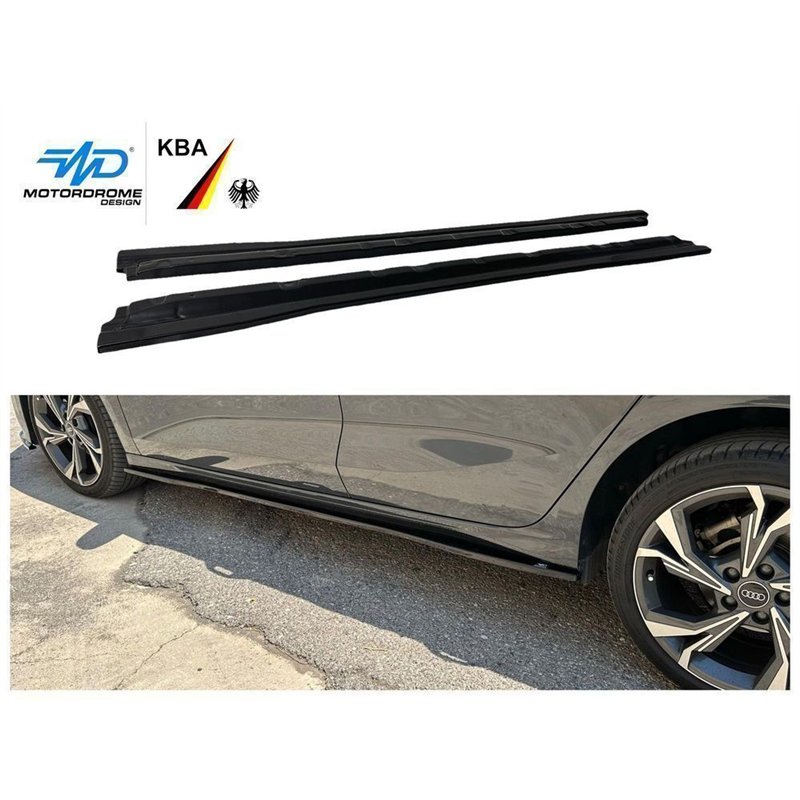 Side skirt extensions for Audi A3 Sportback Hatchback IV 8Y 5D 2020- ABS