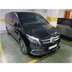 Front splitter for Mercedes V-Class (W447) FL 2019- | Black ABS
