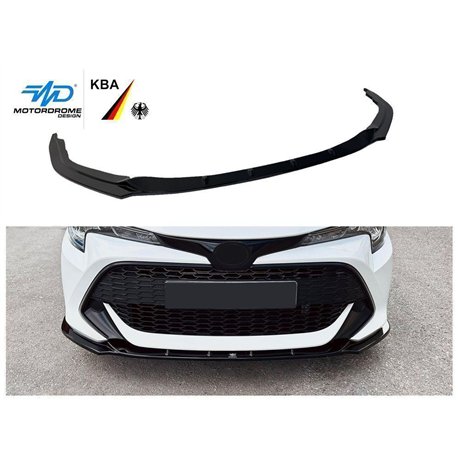 Front splitter for Toyota Corolla Hatchback XII E210 5D 2019- Black ABS