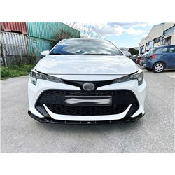 Front splitter for Toyota Corolla Hatchback XII E210 5D 2019- Black ABS