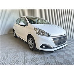 Front splitter for Peugeot 208 Hatchback I A9 C 5D FL 2015-2019 Black ABS