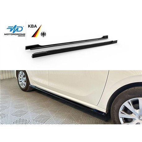 Side skirt extensions for Peugeot 208 Hatchback I A9 C 5D 2012-2019 ABS