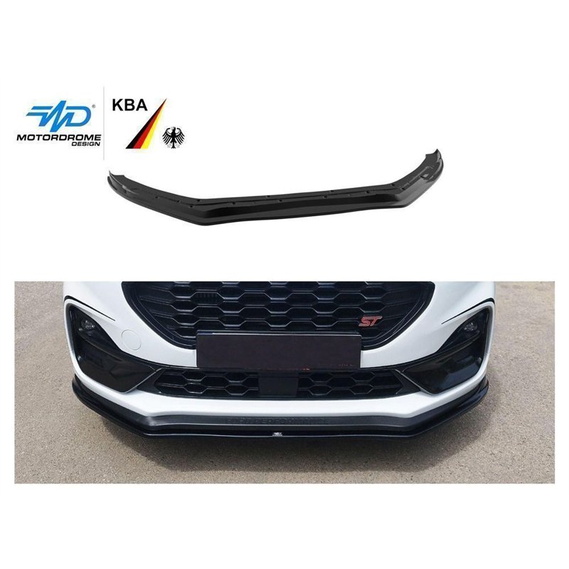 Front splitter for Ford Puma II (J2K) ST 2020- | Black ABS plastic Shiny