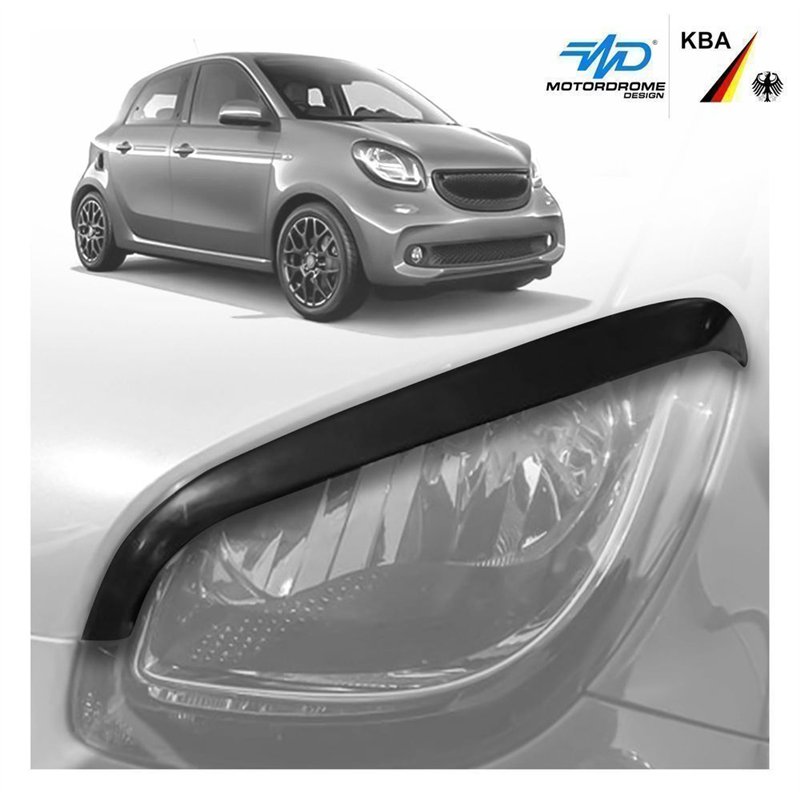 Headlight covers for Smart Forfour Hatchback II W453 5D 2014-2021 ABS