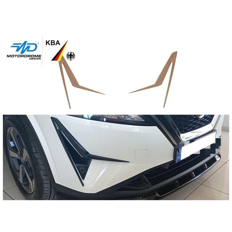 Front bumper styling trims for Nissan Qashqai III J12 PRE-FL 2021-2024 Poly