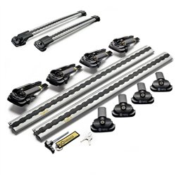 Roof rack for Skoda Karoq I (NU) 2017- | AIR-1 Silver Aluminum Plastic
