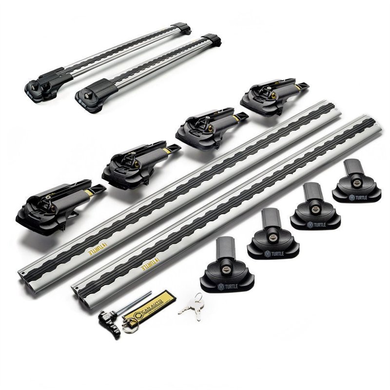 Roof rack for Skoda Karoq I (NU) 2017- | AIR-1 Silver Aluminum Plastic