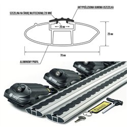 Roof rack for Skoda Karoq I (NU) 2017- | AIR-1 Silver Aluminum Plastic