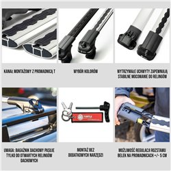 Roof rack for Dacia Duster II (HM SR) 2018-2024 AIR-1 Aluminum Plastic