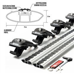 Roof rack for Mitsubishi Outlander I (CU/ZE/ZF CU0W) FL 2003-2007 AIR-1 Al