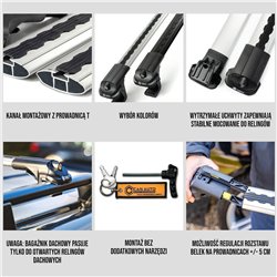 Roof rack for Nissan Pathfinder III (R51) 2005-2015 AIR-1 Aluminum Plastic