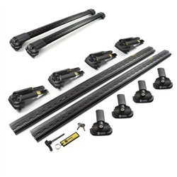 Roof rack for Skoda Yeti I (5L) 2009-2017 | AIR-1 Black Aluminum Plastic