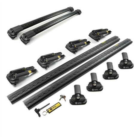 Roof rack for Skoda Yeti I (5L) 2009-2017 | AIR-1 Black Aluminum Plastic