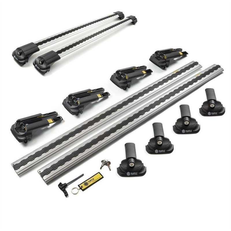 Roof rack for Skoda Yeti I (5L) 2009-2017 | AIR-1 Silver Aluminum Plastic