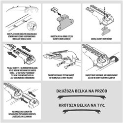 Bagażnik dachowy do Skoda Yeti I 2009-2017 | Aluminium plastik