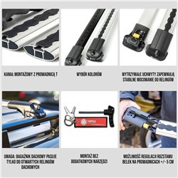 Roof rack for Suzuki Grand Vitara II (JT) 5D 2005-2015 AIR-1 Aluminum Plas