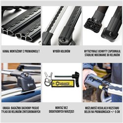 Roof rack for Jeep Grand Cherokee IV (WK2) 2010-2021 AIR-2 Aluminum Plasti