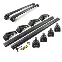 Roof rack for Audi Q7 II (4M) 2015- | AIR-2 Black Aluminum Plastic Painted