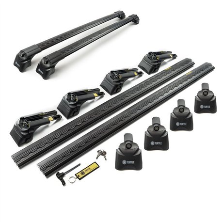 Roof rack for Audi Q7 II (4M) 2015- | AIR-2 Black Aluminum Plastic Painted