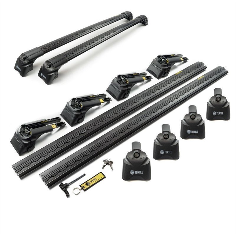 Roof rack for Audi Q7 II (4M) 2015- | AIR-2 Black Aluminum Plastic Painted