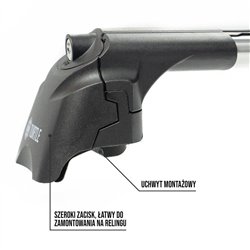 Roof rack for Audi Q7 II (4M) 2015- | AIR-2 Black Aluminum Plastic Painted