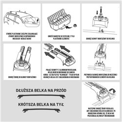 Roof rack for Audi Q7 II (4M) 2015- | AIR-2 Black Aluminum Plastic Painted