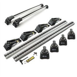 Roof rack for Audi Q7 II (4M) 2015- | AIR-2 Silver Aluminum Plastic Painted