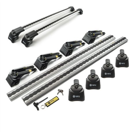 Roof rack for Audi Q7 II (4M) 2015- | AIR-2 Silver Aluminum Plastic Painted