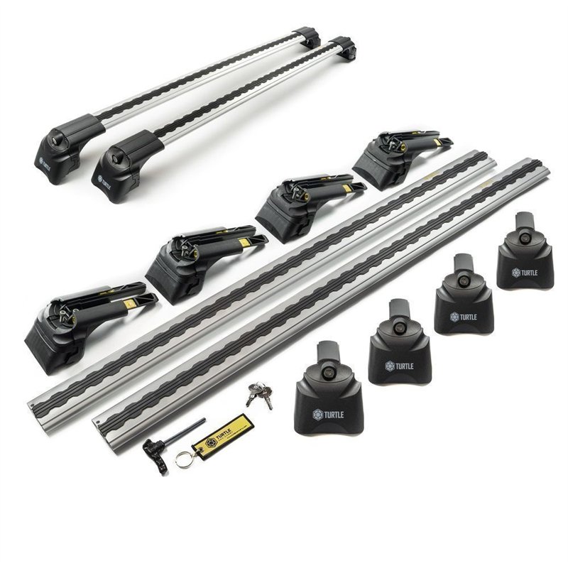 Roof rack for Audi Q7 II (4M) 2015- | AIR-2 Silver Aluminum Plastic Painted